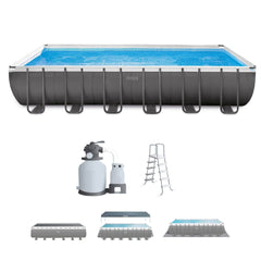 Intex 26363EH 24' x 12' x 52" Rectangular Ultra XTR Frame Swimming Pool w/ Pump