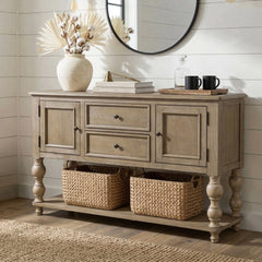 Furniture of America Trenden Modern Farmhouse Solid Wood 2-Drawer Storage Dining Server