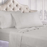 Superior Gyda Deep Pocket 400-Thread Count Striped Egyptian Cotton Sheets