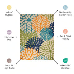 Nourison Aloha Floral Modern, Indoor/Outdoor Area Rug