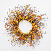 21" Fall Wreath with Artificial Bittersweet On Wild Natural Twigs - 21