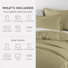 8pc Solid Duvet Bundle