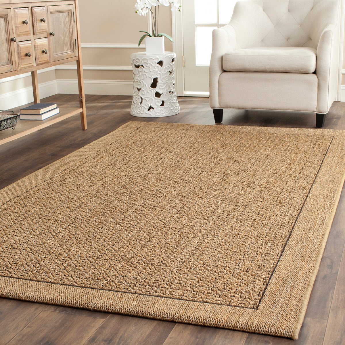 SAFAVIEH, Palm Beach Clevie Modern Sisal Rug