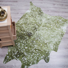 Rio Collection Faux Cowhide Printed Rug with Foil Accents