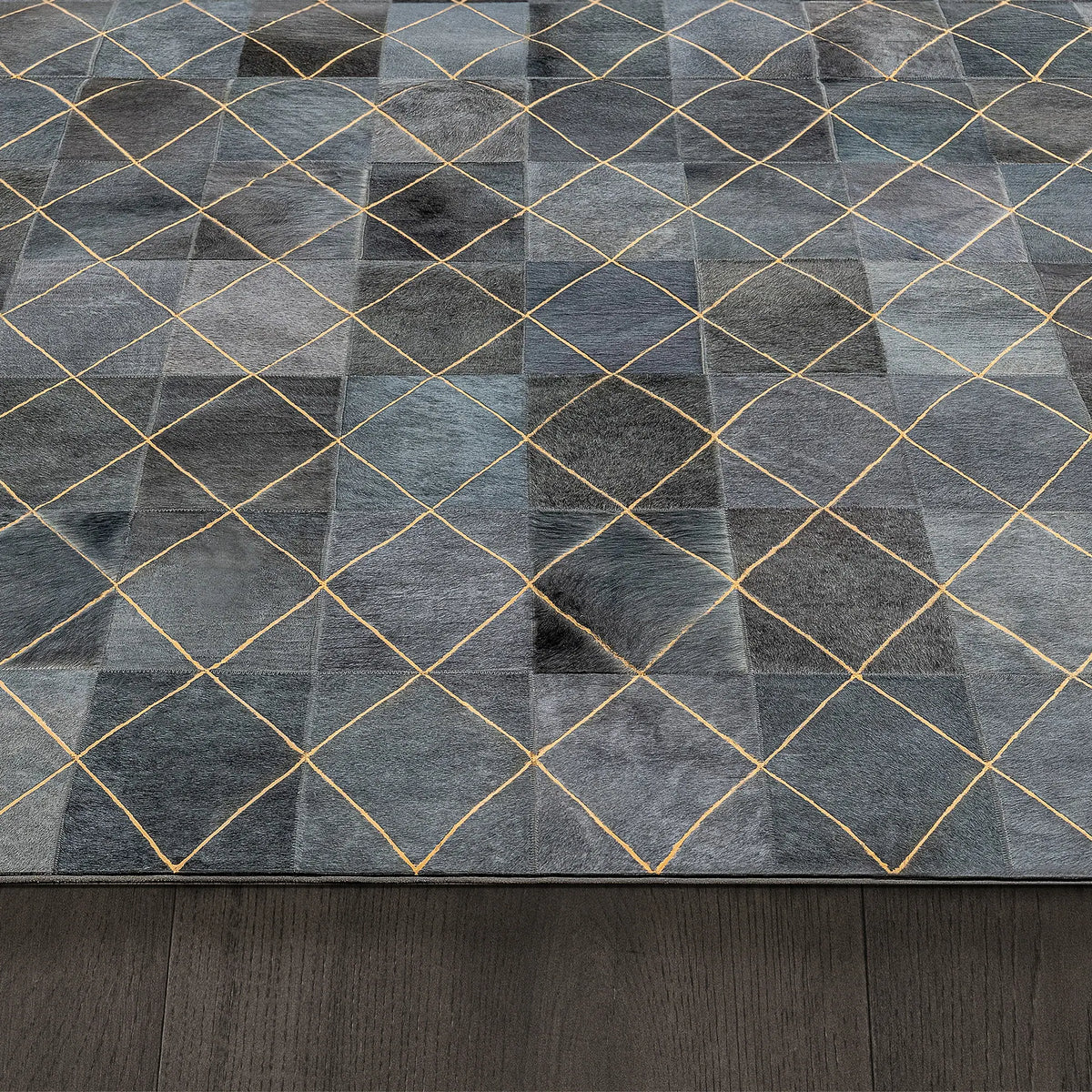 Ben Soleimani Arlequin Hide and Viscose Hand Woven Rug