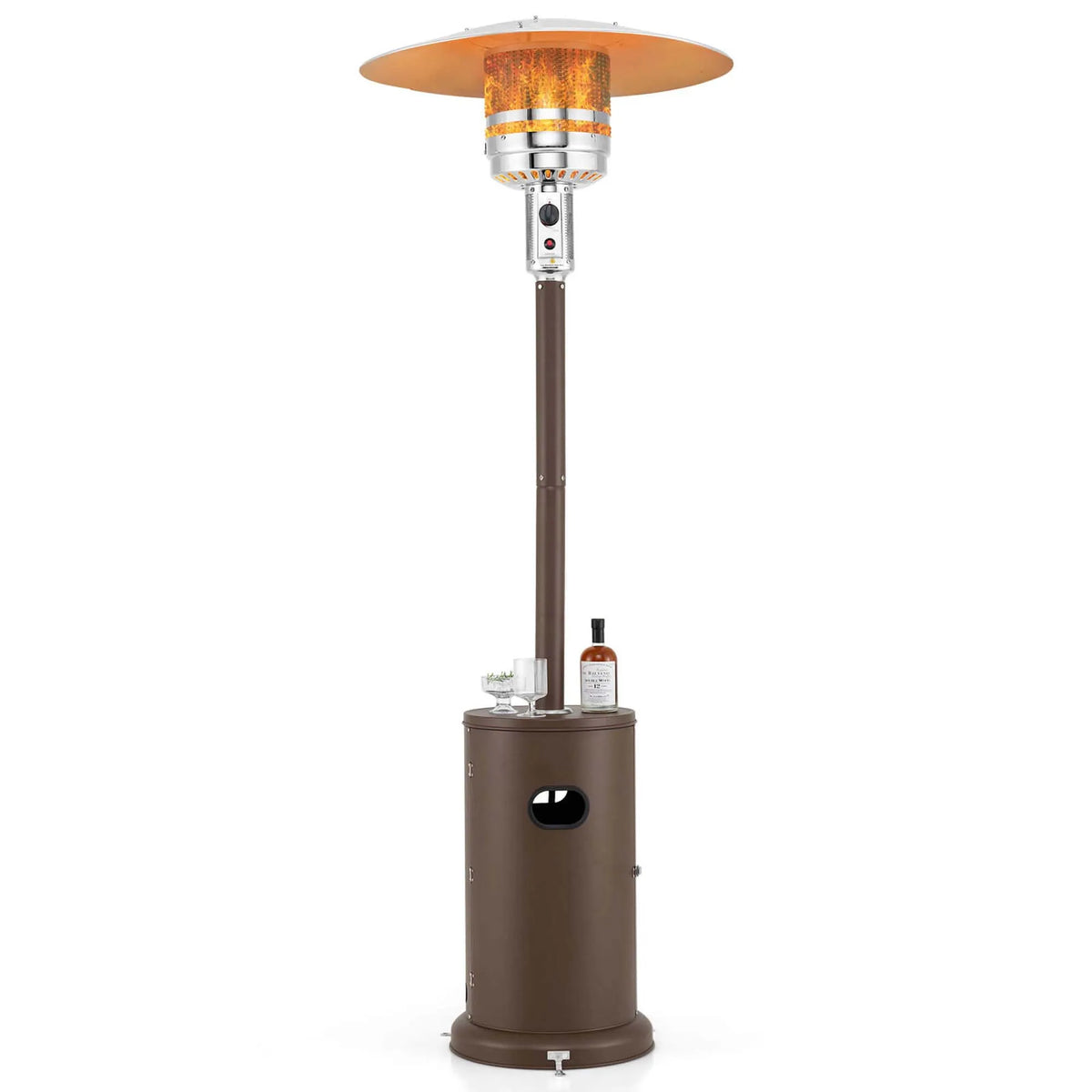 Costway 50,000 BTU Patio Heater with Wheels Round Table Design & - See Details