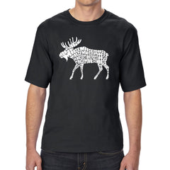 LA Pop Art Men's Tall Word Art T-shirt - Moose