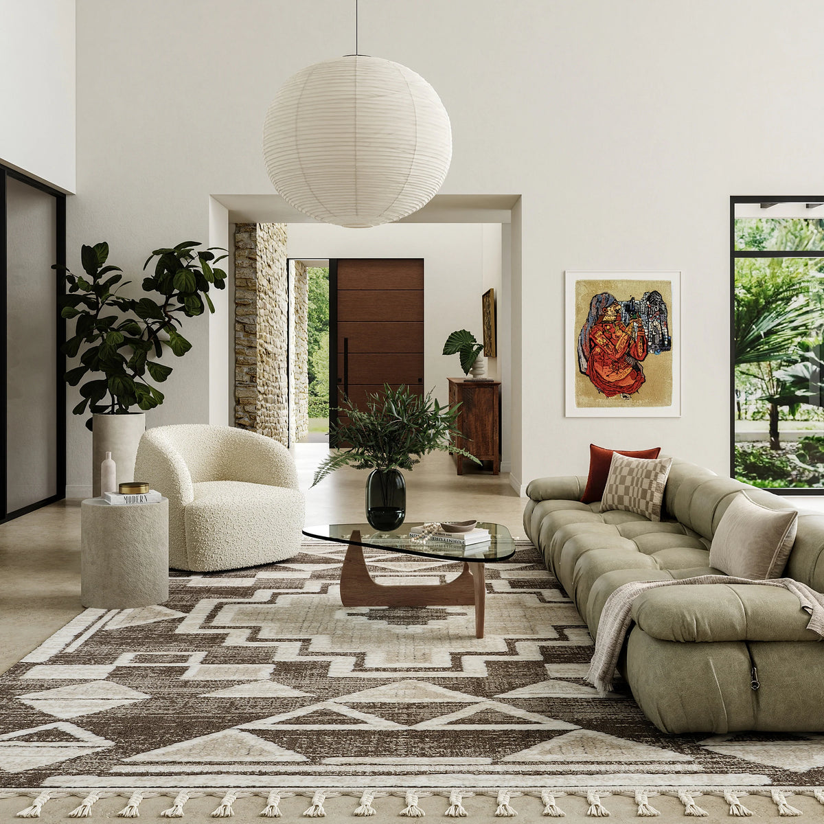 Gatsby Southwestern Tasseled Area Rug