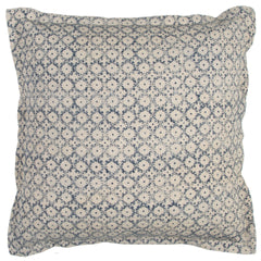 Rizzy Home Neutral Blue Geometric Throw Pillow, 22x22