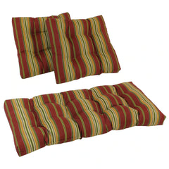 Tufted Indoor/Outdoor Settee Cushion Set (Set of 3)