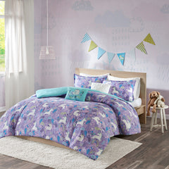 Intelligent Design Kids Lola Unicorn Cotton Duvet Cover Set