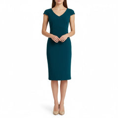 Connected Apparel Cap Sleeve Sheath Dress