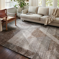 Alexander Home Grant Modern Geometric Distressed Area Rug