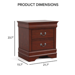 Furniture of America Devi Traditional Solid Wood 6-Piece Sleigh Bedroom Set