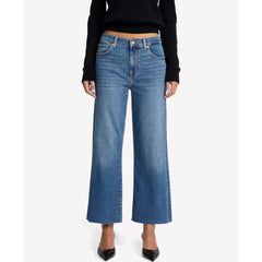 7 For All Mankind Women's Cropped Alexa High-Waisted Straight Leg Jeans
