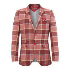 Elie Balleh Men's Plaid Slim Fit Jacket