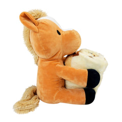 Rollee Pollee Farm Horses Hugger Pillow and Silk Touch Throw Blanket Set