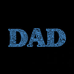 LA Pop Art Men's Raglan Baseball Word Art T-shirt - Dad