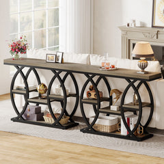 39.4" Console Table, 4-Tier Sofa Table Entryway Table for Small Spaces