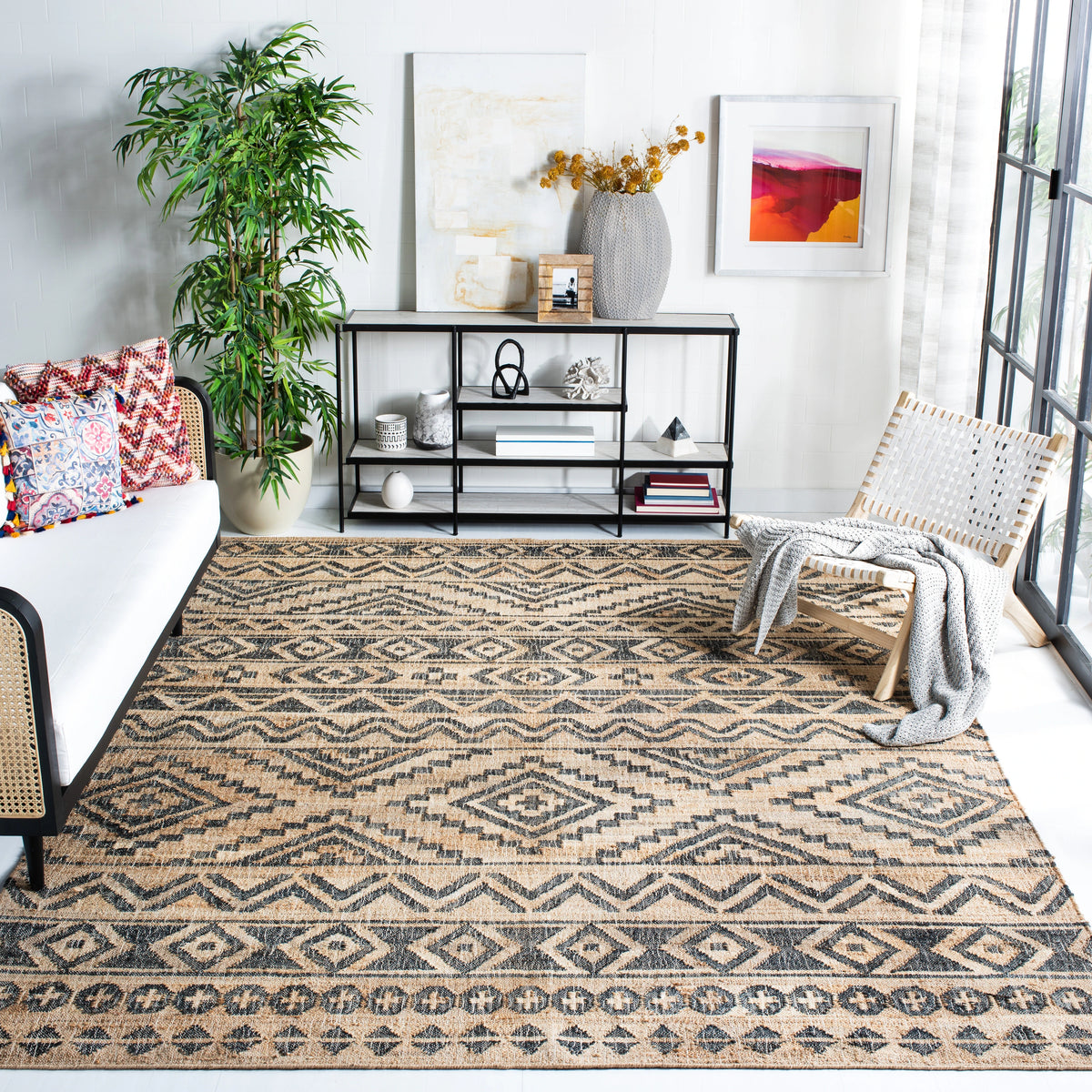 SAFAVIEH Handmade Kilim Kudrete Moroccan Flatweave Jute & Cotton