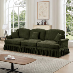 GDFStudio - Elegant Mid Century 3-Seater 107" Chenille Sofa with Flared Arms