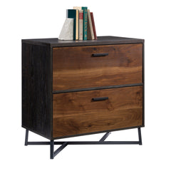Wood Lateral File with Modern Design, Dark Walnut