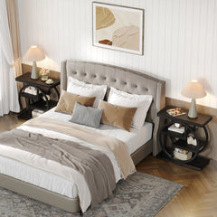 Small 3-tier Living Room End Tables And Side Tables with Metal Frame