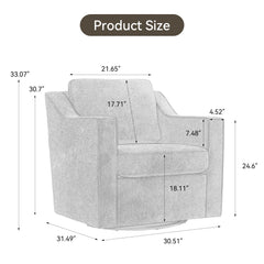 Modern Swivel Upholstered Armchair Accent chair Set of 2