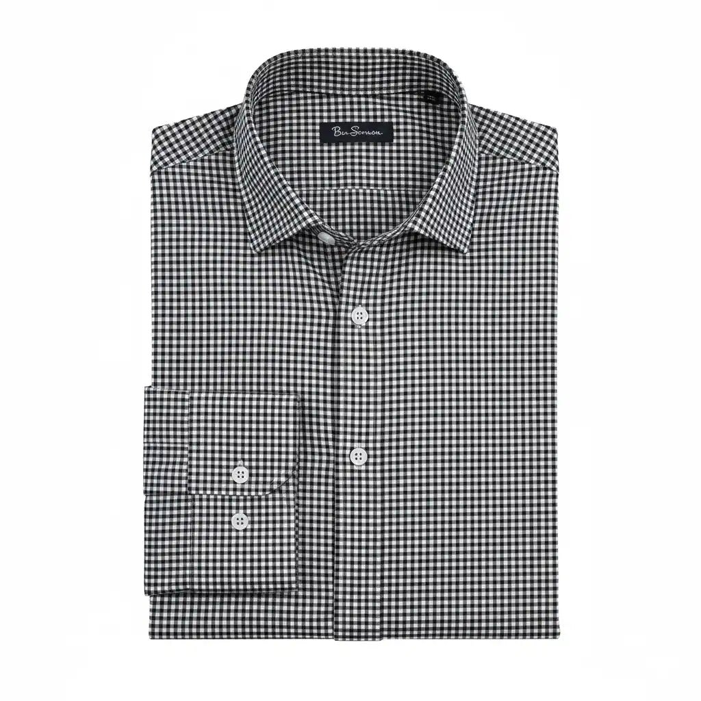 Ben Sherman Men's Check Wrinkle-Resistant Dress Shirt - Regular Fit