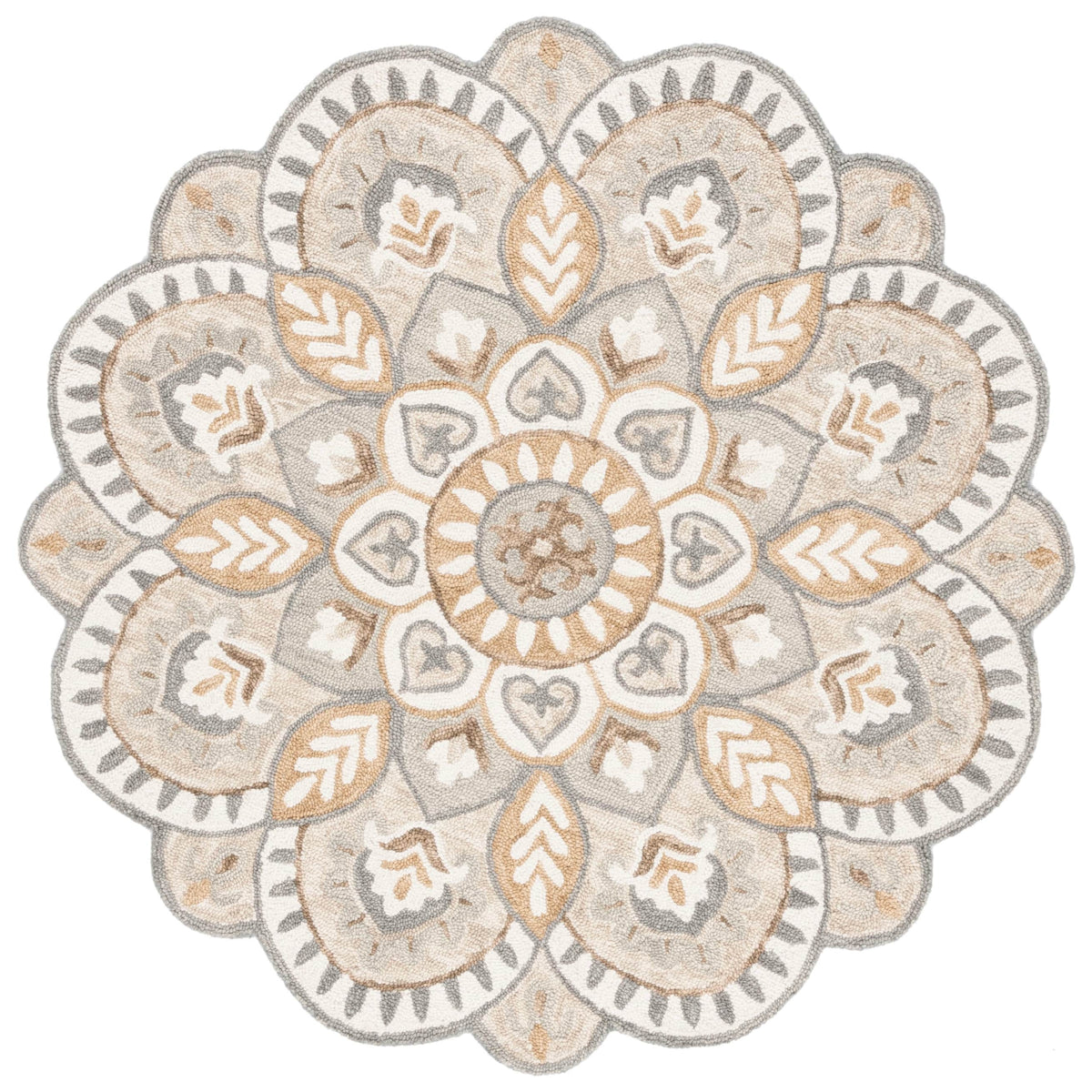 SAFAVIEH Handmade Novelty Sheyla Ornate Flower Wool Rug