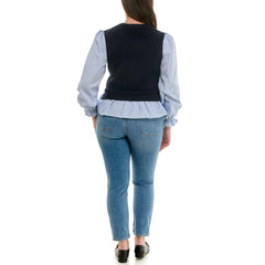 Nanette Lepore Women's Contrast Layered Blouse