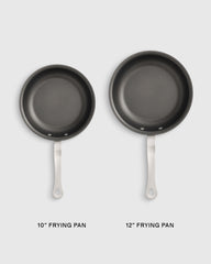 5-Ply Stainless Steel Nonstick Cookware: 2-Piece Frying Pan Set: 10" & 12"