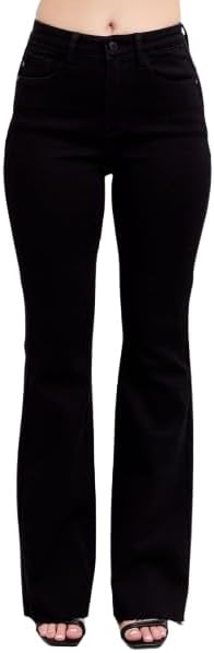 Judy Blue High-Waisted Star Seam Detail Flare Jeans - Unique Star Stitch Design, Stretch Comfort, Women’s Denim - 88958