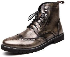 Men's Comfortable Handmade Leather Boots, Men Boots Casual, Waterproof for Spring Autumn And Winter
