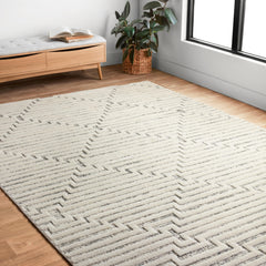 Alexander Home Vail Mid-century Modern Geometric Stripe Area Rug