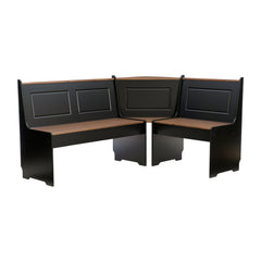 Linon Middlecreek Wood Farmhouse Breakfast Nook Dining Set