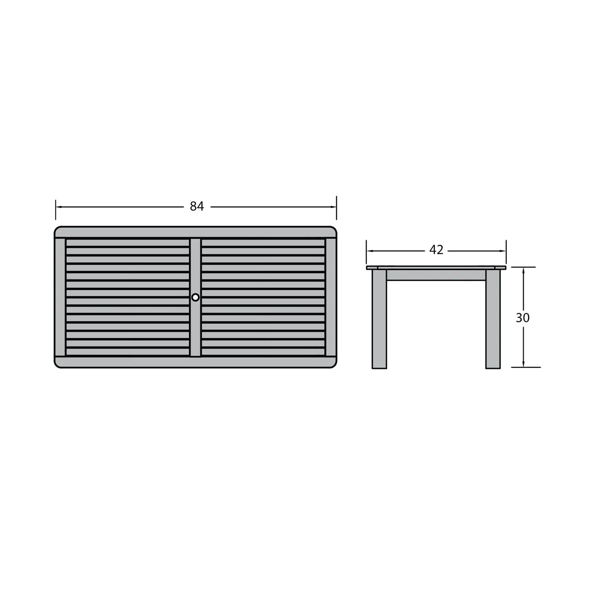 HIGHWOOD Rectangular Dining Height Outdoor Table 42"x84"
