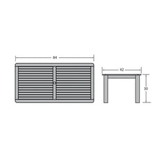 HIGHWOOD Rectangular Dining Height Outdoor Table 42"x84"
