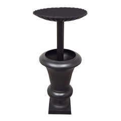 Ornate Round Cast Aluminum Metal 40-in Bird Bath and Planter Vase Combo
