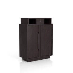 Icel Contemporary Espresso 5-shelf Shoe Cabinet by Furniture of America