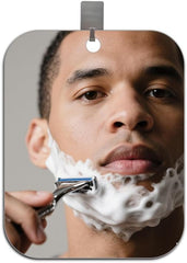 Shower Mirror Fogless for Shaving, Bathroom Accessories No Fog Shaving Mirror, 7"x5" Shatterproof Men's Woman Wall Mirrors, Anti Fog Makeup Small Mirror Travel Camping