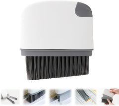 4 in 1 Groove Cleaning Brush, Window Track Cleaning Tools, with Hard Bristle Brushes and Sponge Brushes,Hidden Small Shovel and Small Tongs (B)