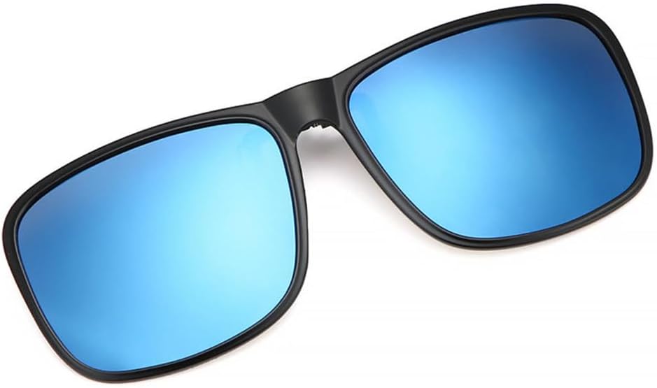 Clip Polarized Sunglasses Square Men Clip On Glasses Flip-up Frames Sunglasses Covers Vision