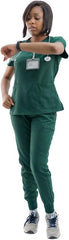 Uniforms World Ava Scrubs Set for Women — Classic fit Top & Slim Jogging Pants, Yoga Waistband, 9 Pockets, Anti-Wrinkle