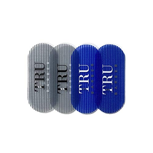 TRU BARBER HAIR GRIPPERS ® 2 COLORS BUNDLE PACK 4 PCS for Men and Women - Salon and Barber, Hair Clips for Styling, Hair holder Grips (Gray/Pink).