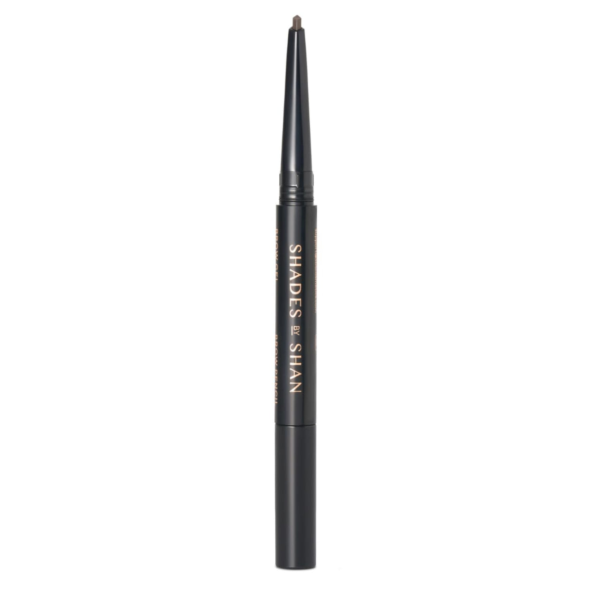 Shades By Shan Brow Duo Eyebrow Pencil and Clear Gel, Professional Brow Defining and Setting Tool (Dark Brown)