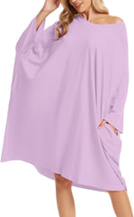 Plus Size Moo Moos for Women Oversized Sleep Shirts for Women Oversized Nightgown with Pocket Fit S-5XL