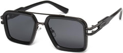 Sunglasses Retro Square Men Women Fashion Double Beam Glasses Unisex Metal Frame Trendy UV400 Shades Eyewear