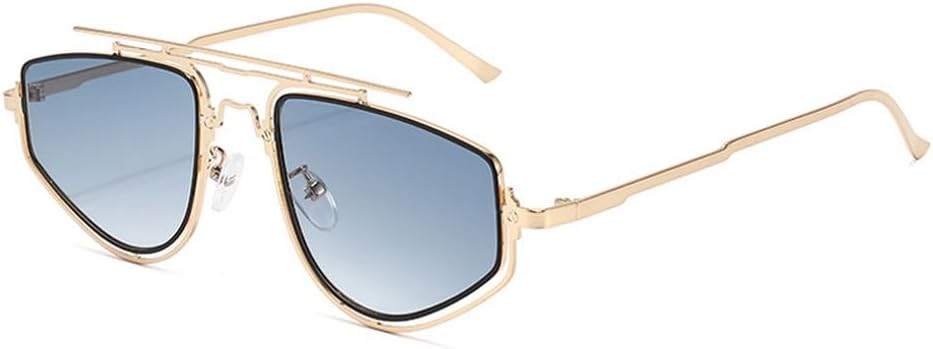 Fashion Trending Metal Frame Polygon Sunglasses For Men Women Steampunk Outdoors Driving Sun Glasses UV400