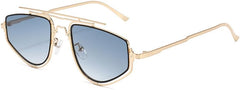 Fashion Trending Metal Frame Polygon Sunglasses For Men Women Steampunk Outdoors Driving Sun Glasses UV400